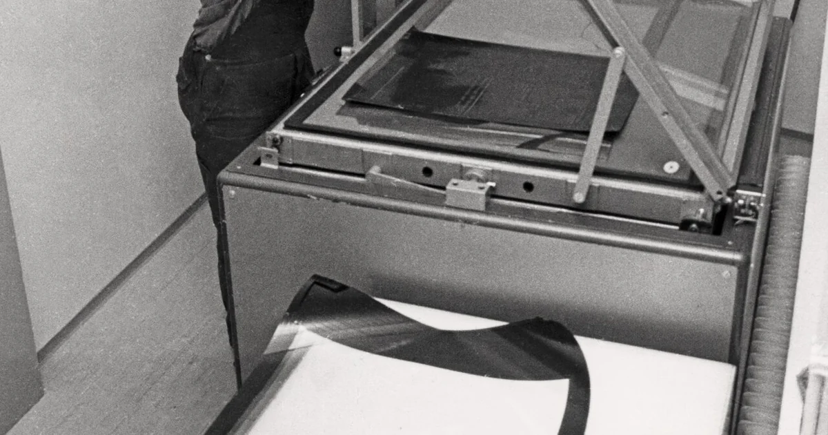 Tammisaari Printing House - Newspaper Västra Nyland. In the picture Karl Rudnäs.
